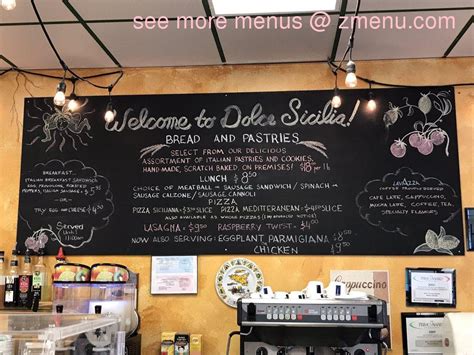 dolce sicilia italian bakery menu.